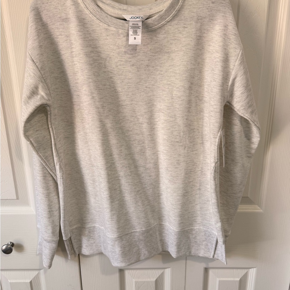 Jockey Women's Light Gray Crewneck Sweater